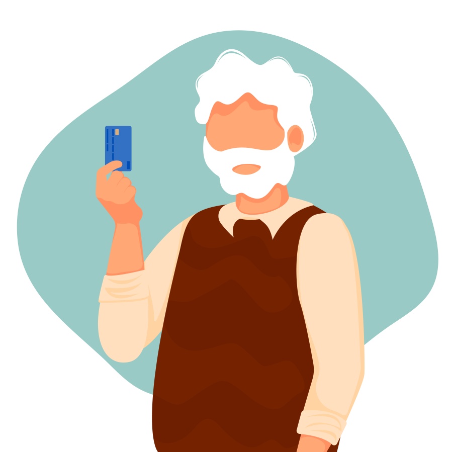 Anziano Carta di Identità a Vita